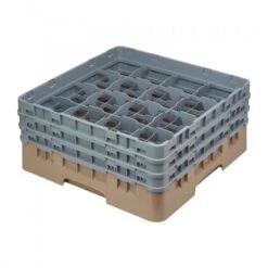 Cambro Gläserspülkorb Beige Mit 16 Fächern Max Glashöhe 17,4cm. Dieser Gläserspülkorb Bietet